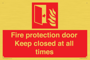 Fire protection door Keep closed at all times